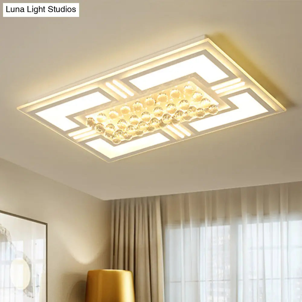Lámpara de techo LED empotrada cuadrada/rectangular de cristal DecorBites™ de 20,5"/35,5" de ancho (luz cálida/blanca)