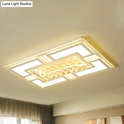 Lámpara de techo LED empotrada cuadrada/rectangular de cristal DecorBites™ de 20,5"/35,5" de ancho (luz cálida/blanca)