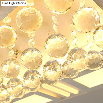 Lámpara de techo LED empotrada cuadrada/rectangular de cristal DecorBites™ de 20,5"/35,5" de ancho (luz cálida/blanca)