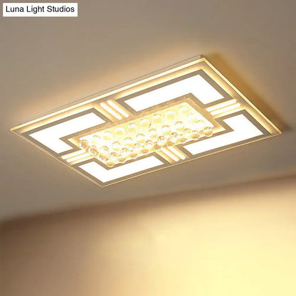 Lámpara de techo LED empotrada cuadrada/rectangular de cristal DecorBites™ de 20,5"/35,5" de ancho (luz cálida/blanca)