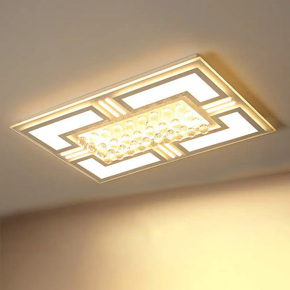 Lámpara de techo LED empotrada cuadrada/rectangular de cristal DecorBites™ de 20,5"/35,5" de ancho (luz cálida/blanca)