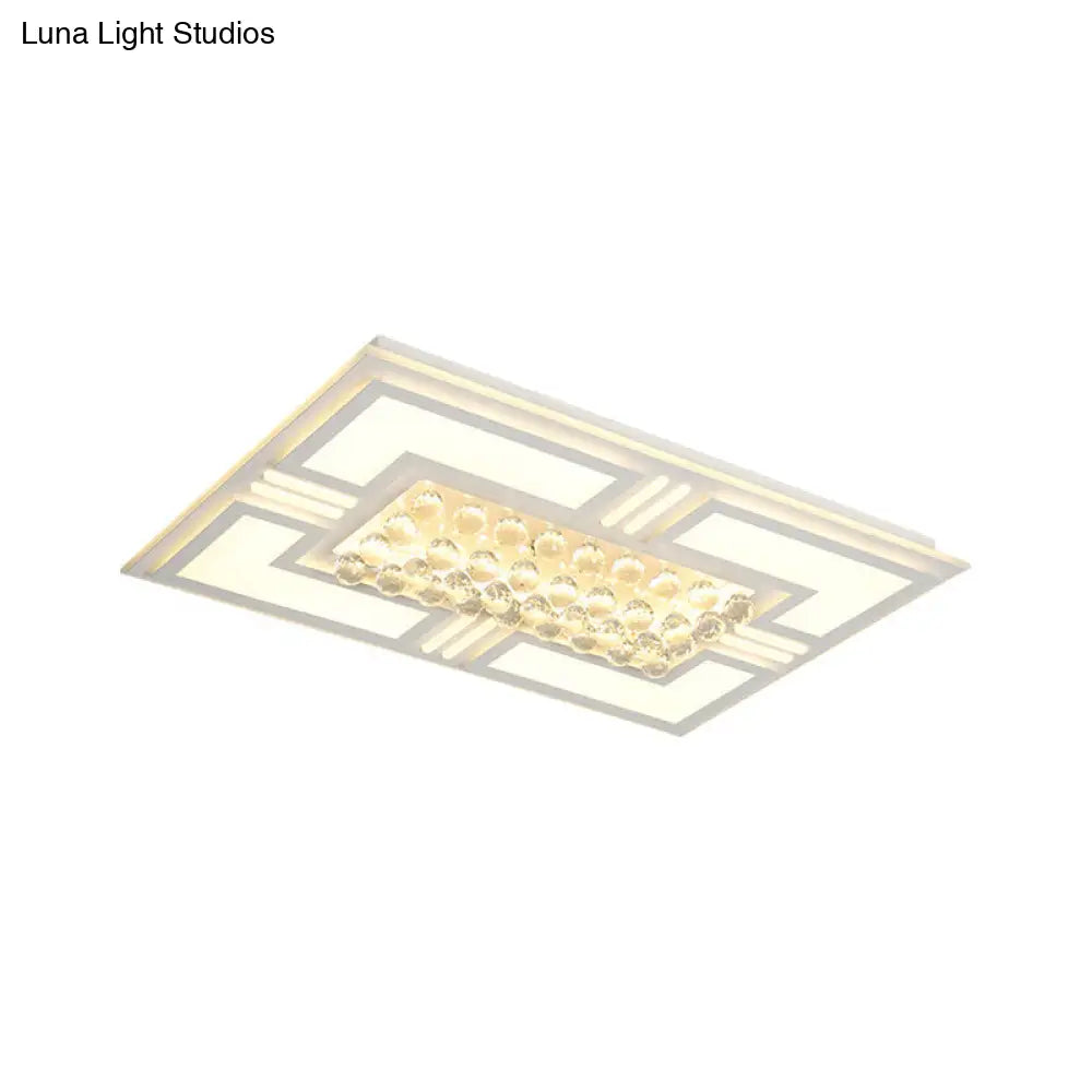 Lámpara de techo LED empotrada cuadrada/rectangular de cristal DecorBites™ de 20,5"/35,5" de ancho (luz cálida/blanca)