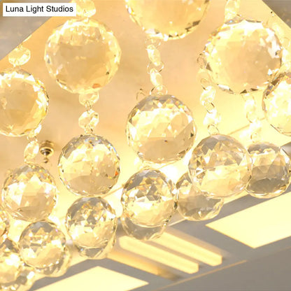 Lámpara de techo LED empotrada cuadrada/rectangular de cristal DecorBites™ de 20,5"/35,5" de ancho (luz cálida/blanca)