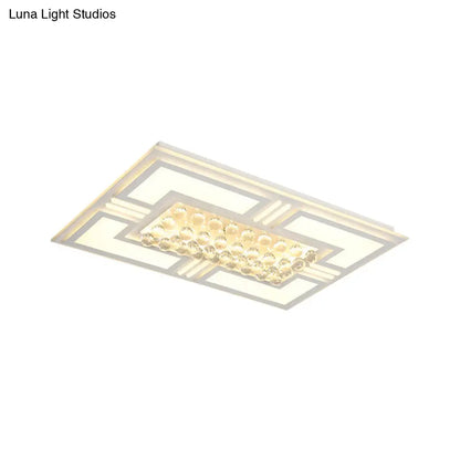 Lámpara de techo LED empotrada cuadrada/rectangular de cristal DecorBites™ de 20,5"/35,5" de ancho (luz cálida/blanca)