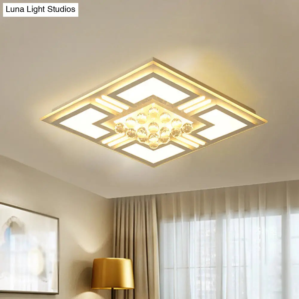 Lámpara de techo LED empotrada cuadrada/rectangular de cristal DecorBites™ de 20,5"/35,5" de ancho (luz cálida/blanca)