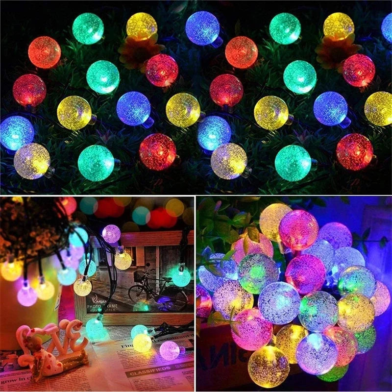 200 LED Solar Crystal Globe Lights