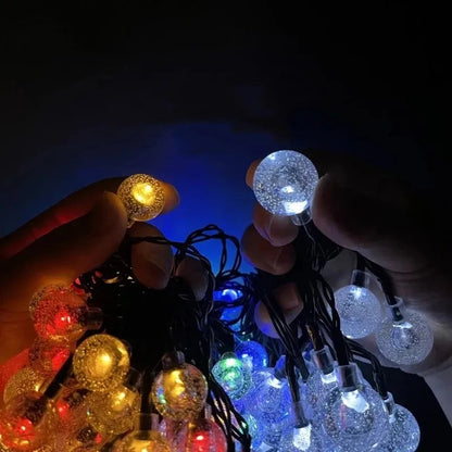 200 LED Solar Crystal Globe Lights