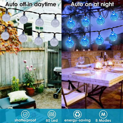 200 LED Waterproof Solar String Lights