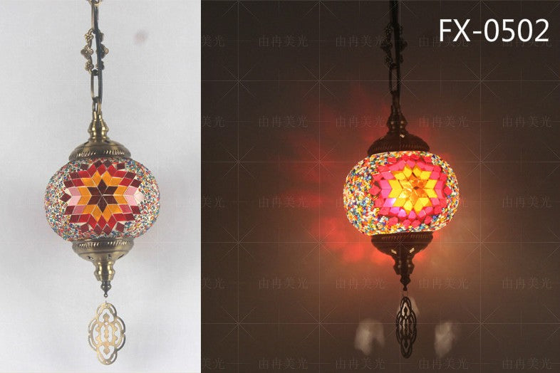 Multicolor Glass Turkish Chandelier