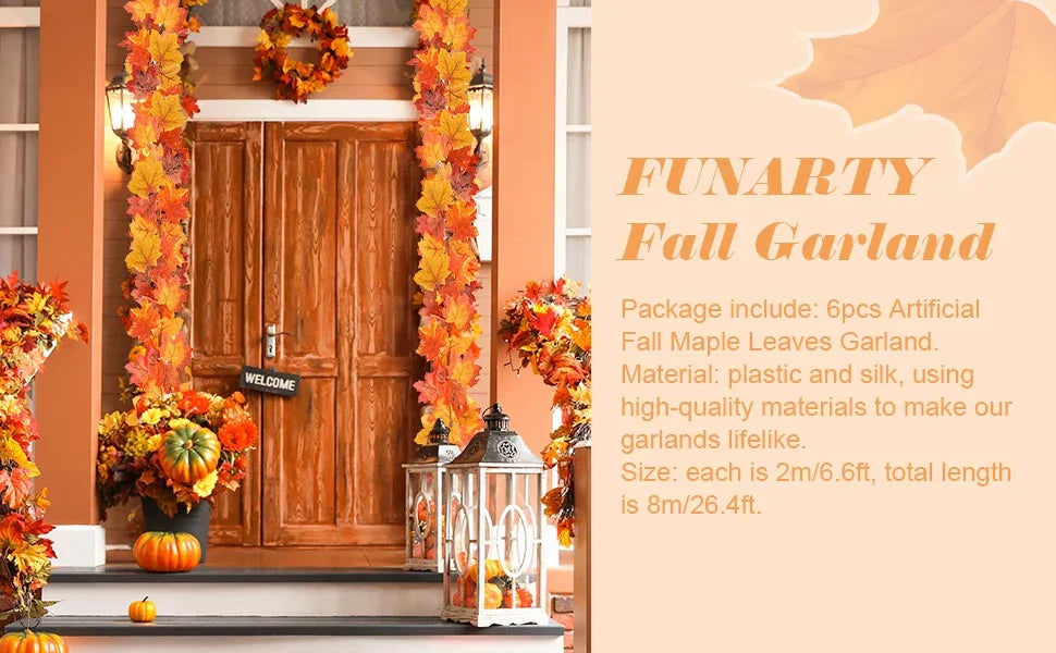 200cm Fall Maple Leaf Garland