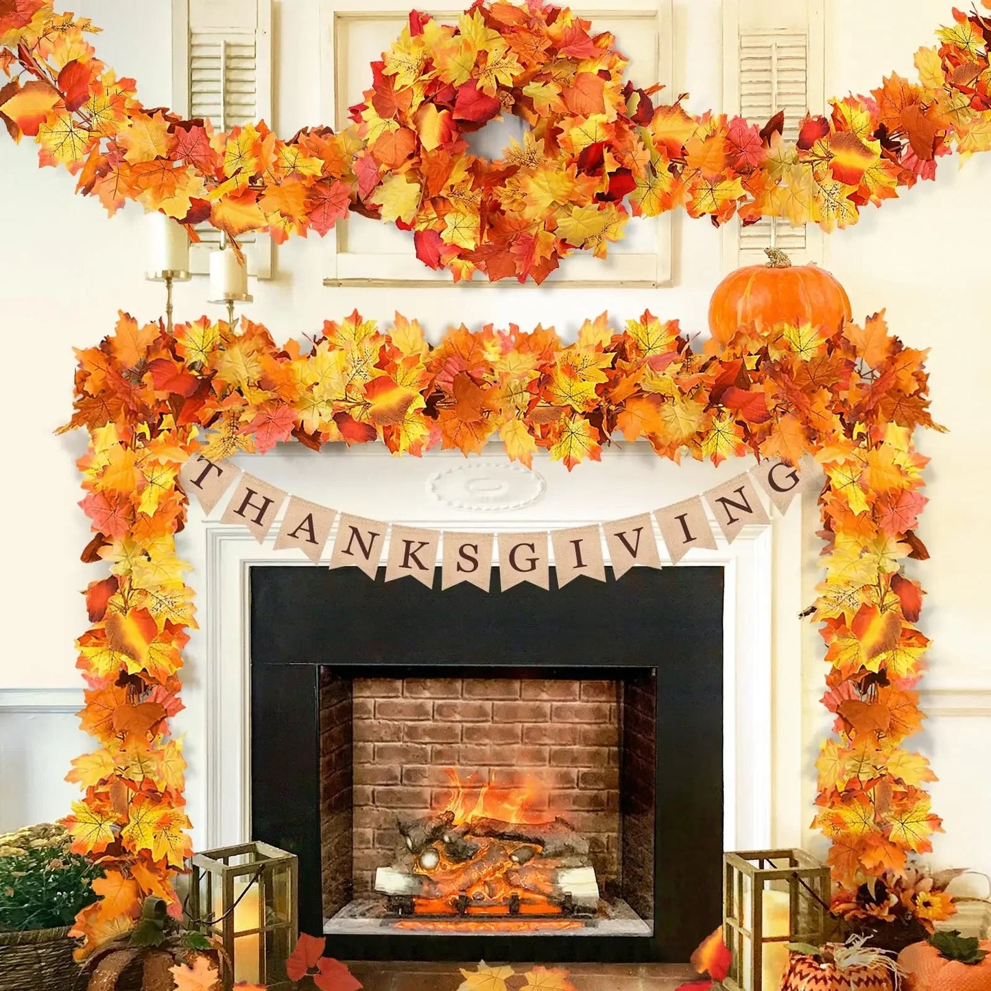 200cm Fall Maple Leaf Garland