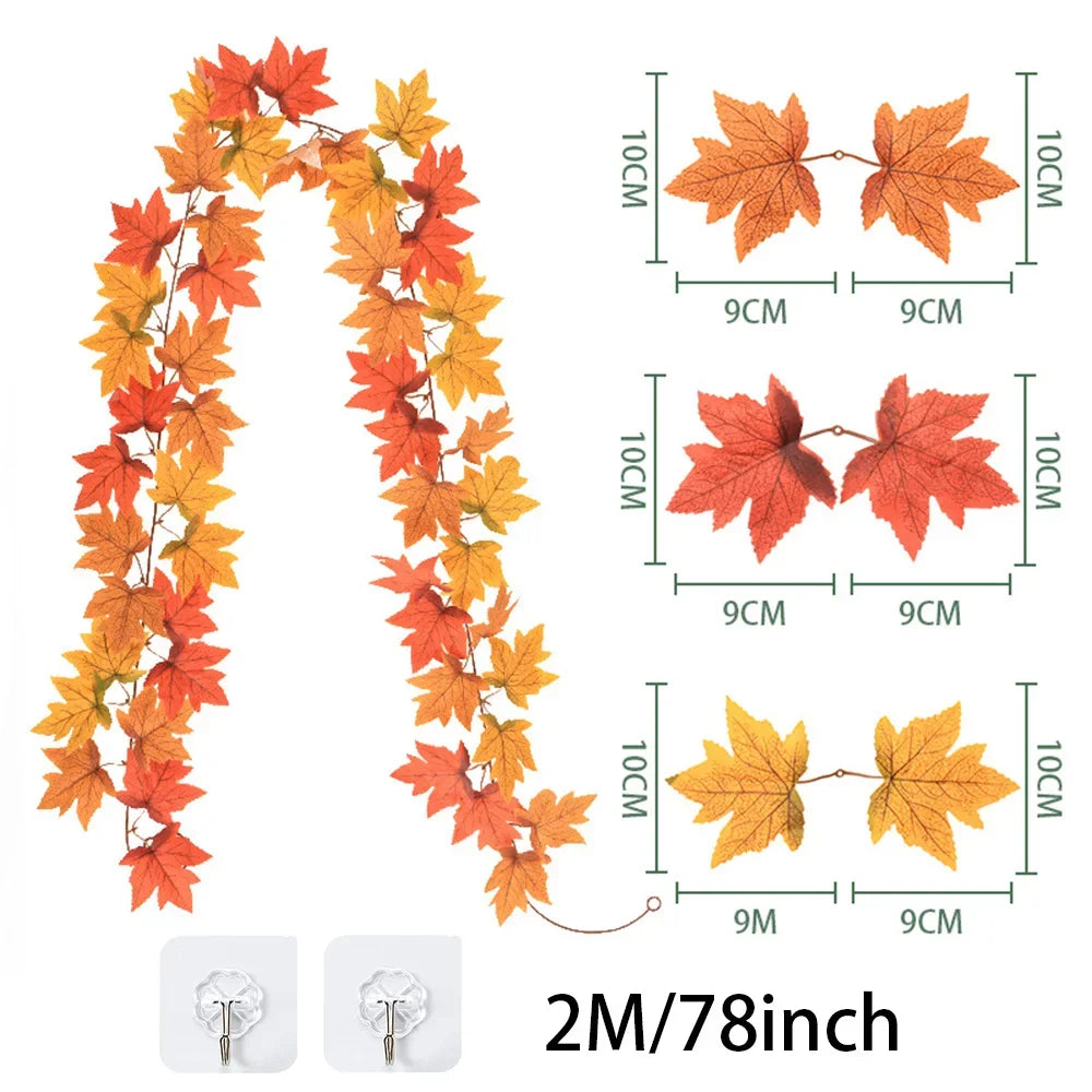 200cm Fall Maple Leaf Garland