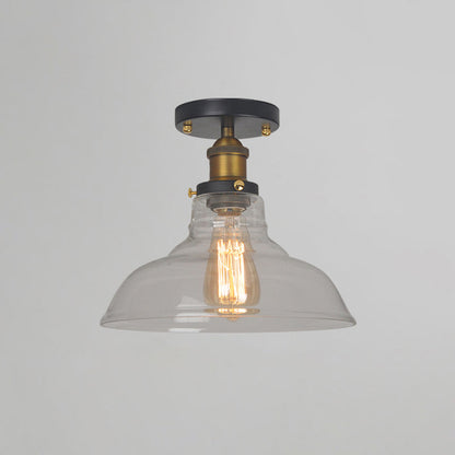 DecorBites™ DecorBites™ Farmhouse Semi-Mount Lighting with Clear Glass - Brass Finish