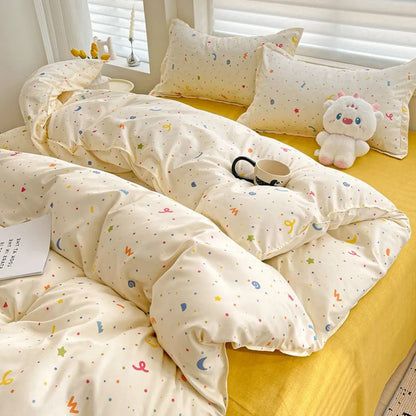 2024 Summer Bedding Set - Twin/Queen Sizes - 01 / Full 4pcs 180x220cm / Flat Bed Sheet