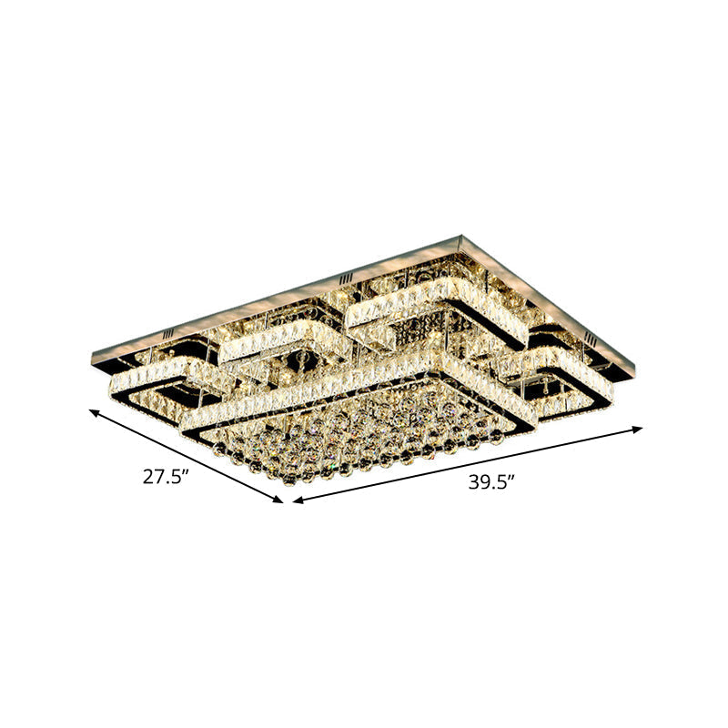 Lámpara de techo LED empotrada DecorBites™ Crystal para sala de estar - Diseño Simplicity Tetragon