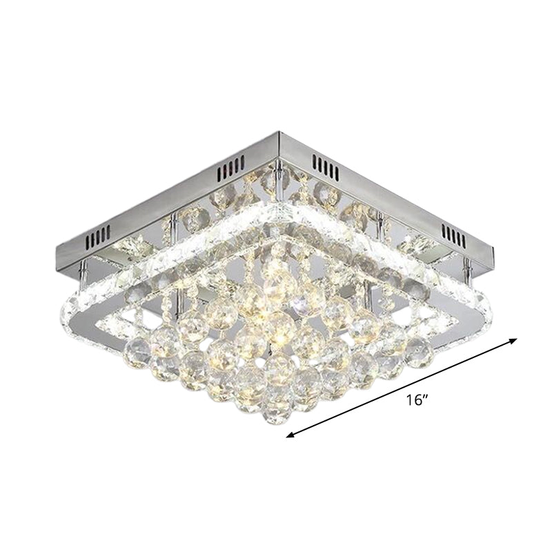 Lámpara de techo LED empotrada DecorBites™ Crystal para sala de estar - Diseño Simplicity Tetragon