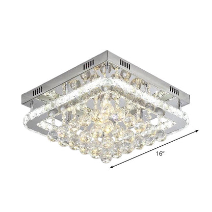 Lámpara de techo LED empotrada DecorBites™ Crystal para sala de estar - Diseño Simplicity Tetragon