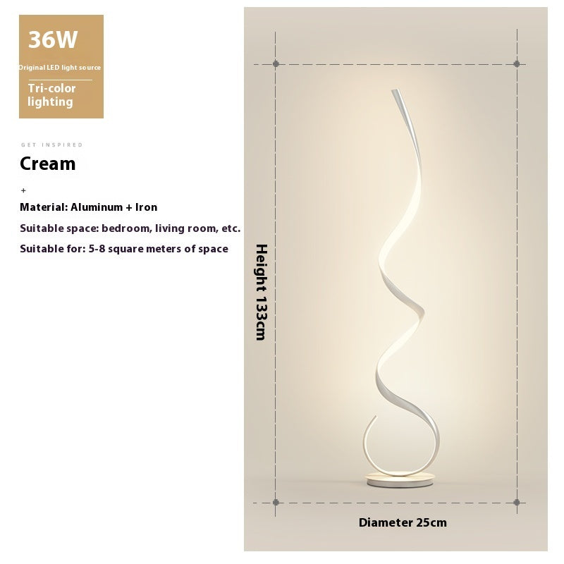 Modern And Simple Bedside Floor Lamp In The Bedroom