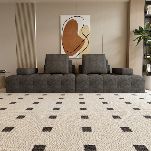 Sofá para la sala de estar, sofá tipo loveseat moderno con asientos extra profundos, reposabrazos cómodos, sofás para sala de estar en apartamento o lounge, ensamblaje fácil, gris