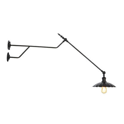 Aplique de pared de metal negro mate de 1 luz - Iluminación industrial para interiores