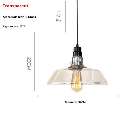 Industrial Style Creative Living Room Corridor Personality Glass Chandelier