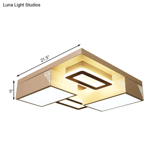 DecorBites™ DecorBites™ 21.5"/29.5" Modern Acrylic LED Flush Ceiling Light for Living Room in Warm/White/Natural Light