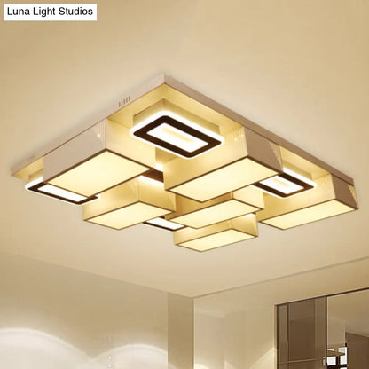 DecorBites™ DecorBites™ 21.5"/29.5" Modern Acrylic LED Flush Ceiling Light for Living Room in Warm/White/Natural Light