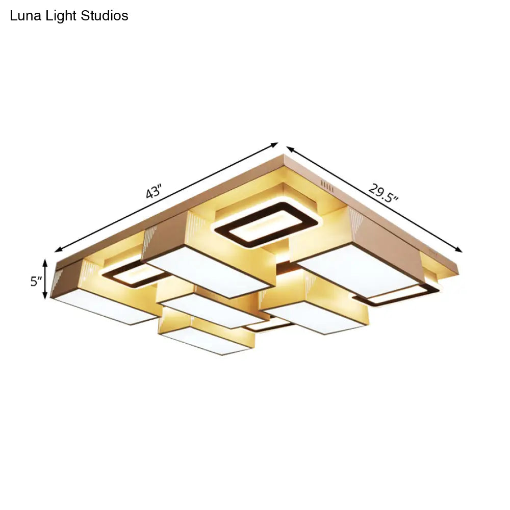 DecorBites™ DecorBites™ 21.5"/29.5" Modern Acrylic LED Flush Ceiling Light for Living Room in Warm/White/Natural Light