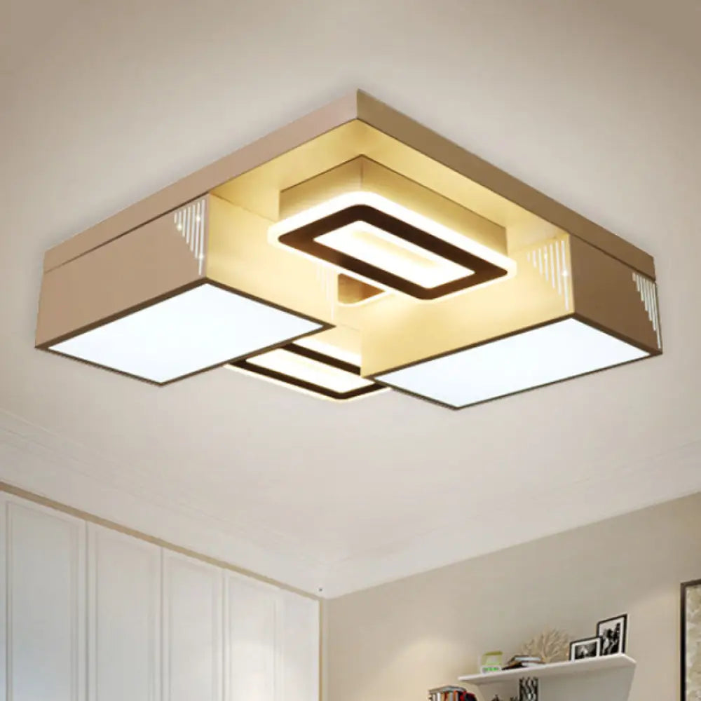 DecorBites™ DecorBites™ 21.5"/29.5" Modern Acrylic LED Flush Ceiling Light for Living Room in Warm/White/Natural Light