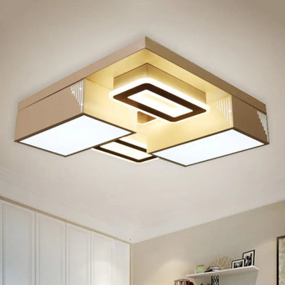 DecorBites™ DecorBites™ 21.5"/29.5" Modern Acrylic LED Flush Ceiling Light for Living Room in Warm/White/Natural Light