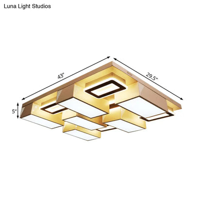 DecorBites™ DecorBites™ 21.5"/29.5" Modern Acrylic LED Flush Ceiling Light for Living Room in Warm/White/Natural Light