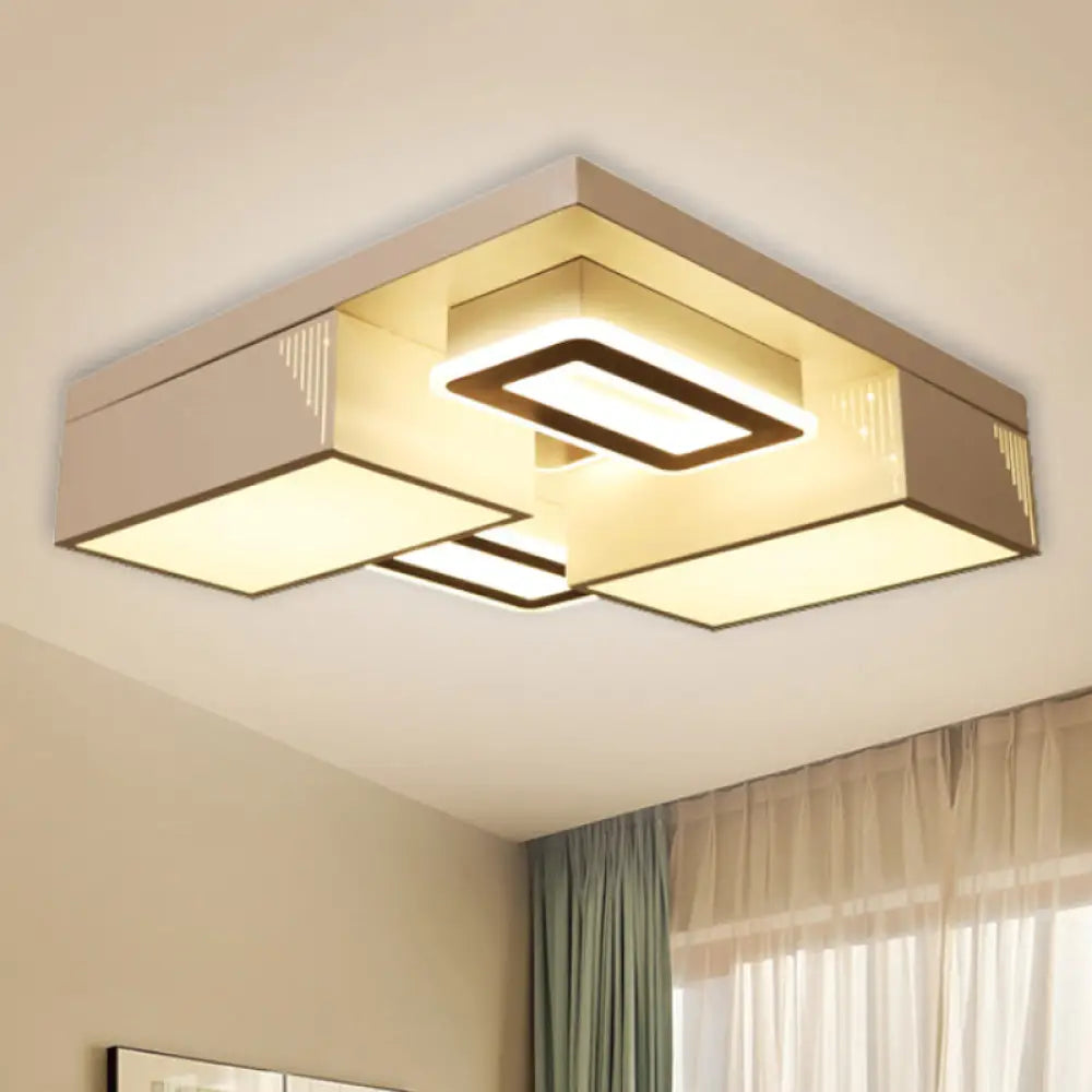 DecorBites™ DecorBites™ 21.5"/29.5" Modern Acrylic LED Flush Ceiling Light for Living Room in Warm/White/Natural Light