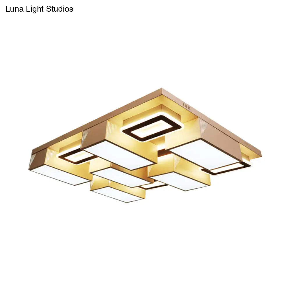 DecorBites™ DecorBites™ 21.5"/29.5" Modern Acrylic LED Flush Ceiling Light for Living Room in Warm/White/Natural Light
