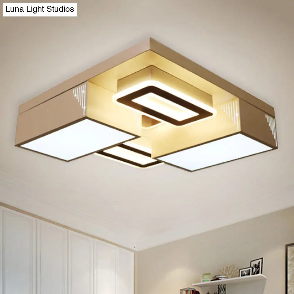 DecorBites™ DecorBites™ 21.5"/29.5" Modern Acrylic LED Flush Ceiling Light for Living Room in Warm/White/Natural Light