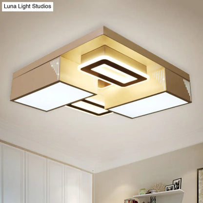 DecorBites™ DecorBites™ 21.5"/29.5" Modern Acrylic LED Flush Ceiling Light for Living Room in Warm/White/Natural Light