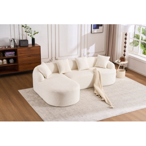 Grey Chenille Chaise Sofa