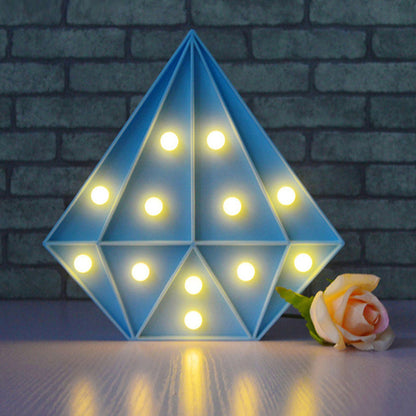 Cartoon Kids LED Table Lamp - Plasric Art Decor - Battery Powered Nightstand Lighting