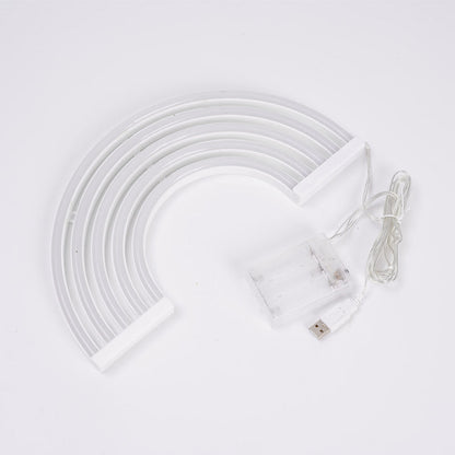 Lámpara de mesa LED de dibujos animados: Lámpara artística de plástico para dormitorio con alimentación a pilas - Ideas de iluminación de pared de neón