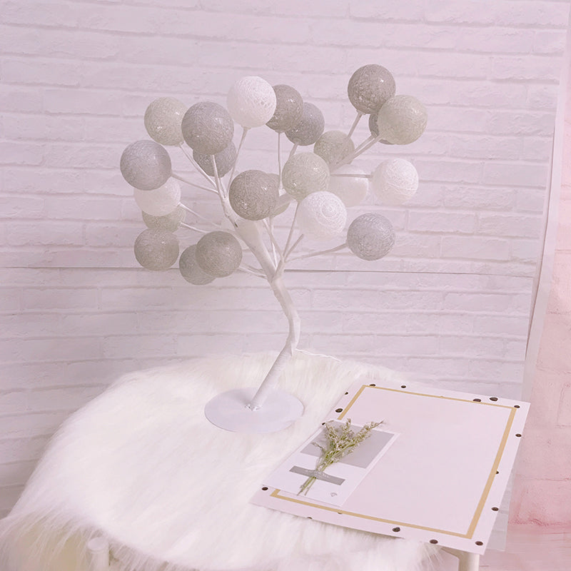 Tree USB Table Lamp: Kid-Friendly Plastic Nightstand LED Light