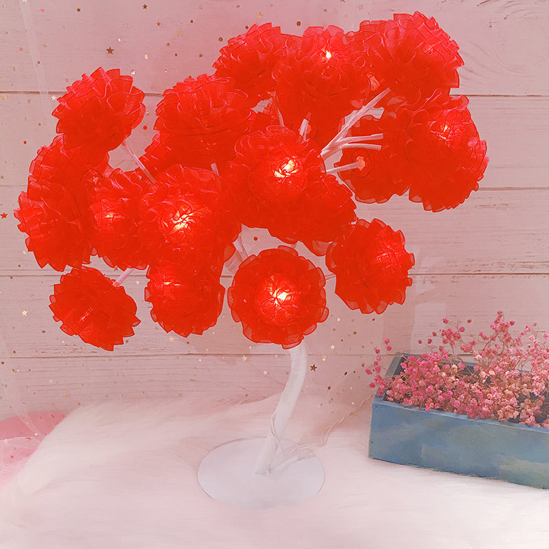 Tree USB Table Lamp: Kid-Friendly Plastic Nightstand LED Light