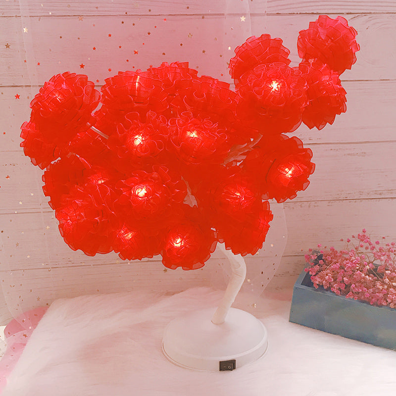 Tree USB Table Lamp: Kid-Friendly Plastic Nightstand LED Light