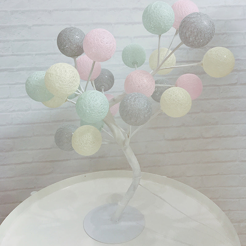 Tree USB Table Lamp: Kid-Friendly Plastic Nightstand LED Light