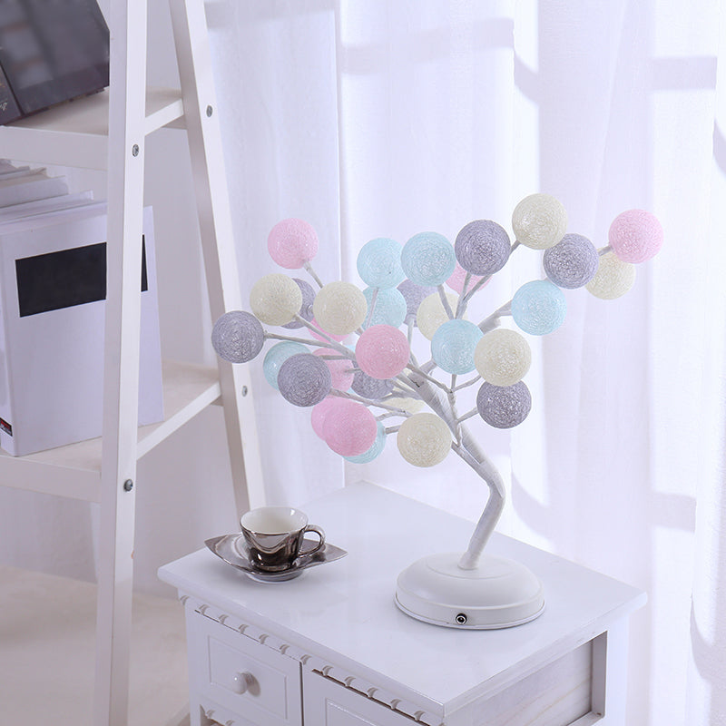 Tree USB Table Lamp: Kid-Friendly Plastic Nightstand LED Light