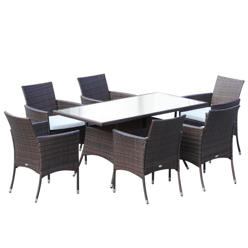 Brown Rattan Dining Set