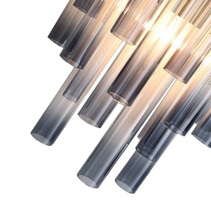 DecorBites™ Fluted Glass Cylinder Wall Light – Postmodern Brass Hallway Sconce (1-Light Fixture)