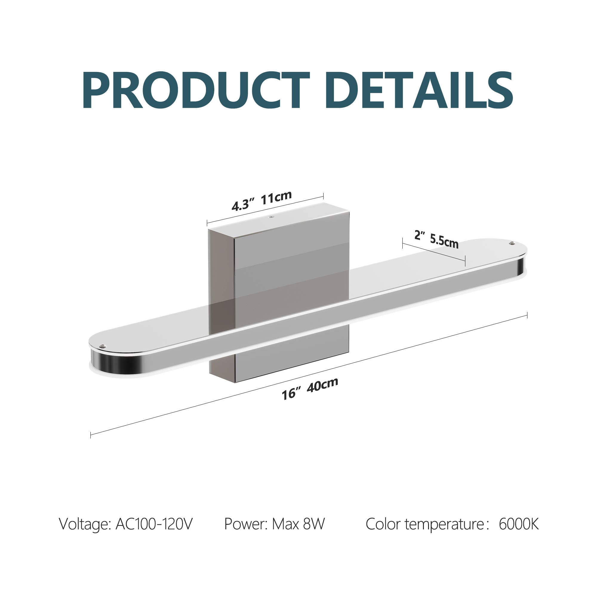 LED Dimmable Vanity Light