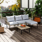 White Sleek Patio Sofa