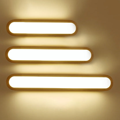 Aplique de pared LED contemporáneo DecorBites™ para tocador de dormitorio - Lámpara ovalada alargada de acrílico