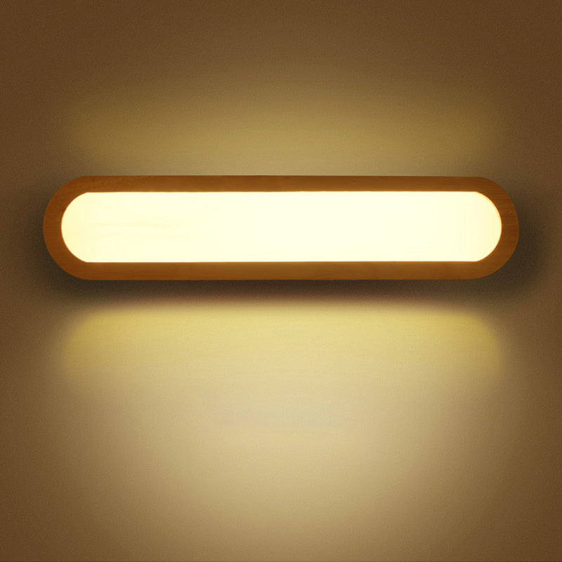 Aplique de pared LED contemporáneo DecorBites™ para tocador de dormitorio - Lámpara ovalada alargada de acrílico
