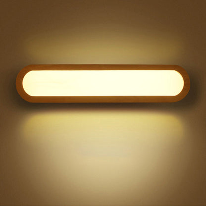 Aplique de pared LED contemporáneo DecorBites™ para tocador de dormitorio - Lámpara ovalada alargada de acrílico